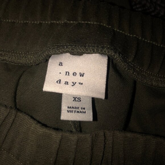 Women's High-Rise Regular Fit Tapered Ankle Knit Pants - A New Day™ Olive - Picture 4 of 4